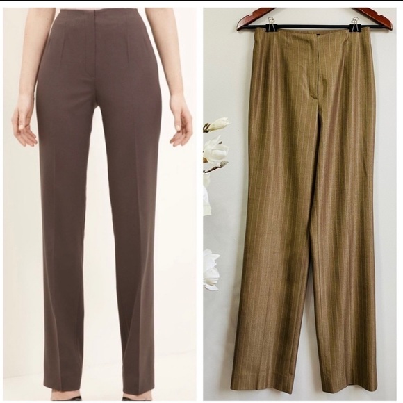 Piazza Sempione NWT Highrise straight legs trousers,Brown ,Size 40 - Picture 1 of 10